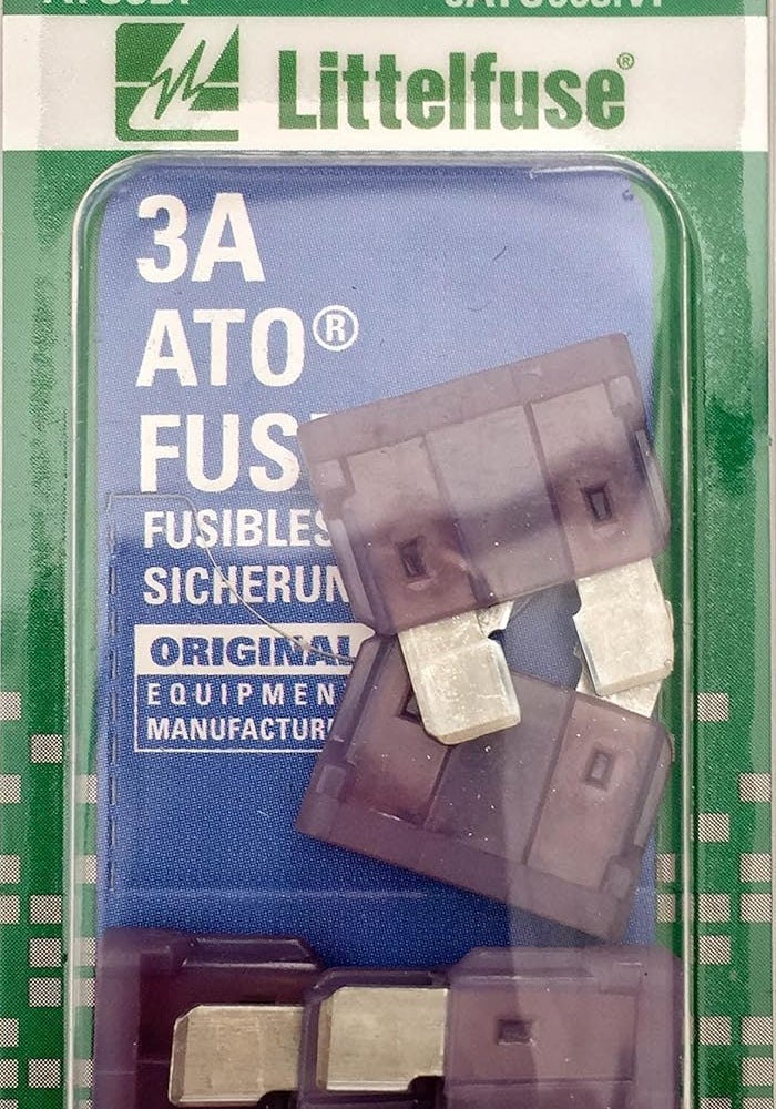Littelfuse ATO 32 Volt 3 Amp Carded Fuse - Pack of 5 - Image 1